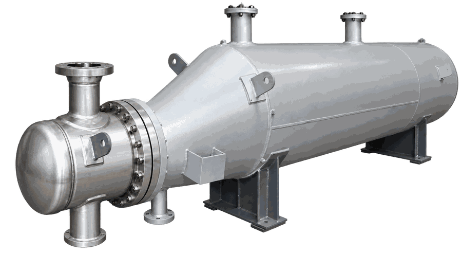 Custom 304 stainless steel shell and tube heat exchanger of the type built under the IPAC name