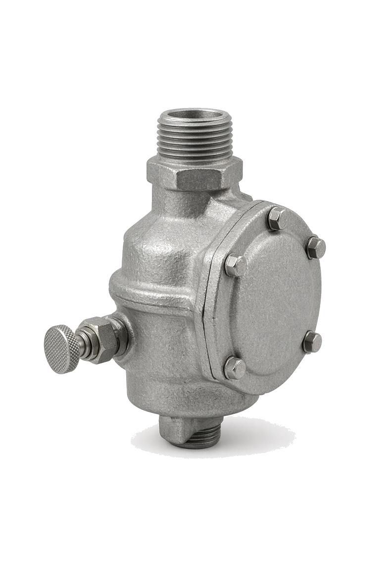 IPAC SAC float-type automatic condensate drain trap with external hand blow-down valve