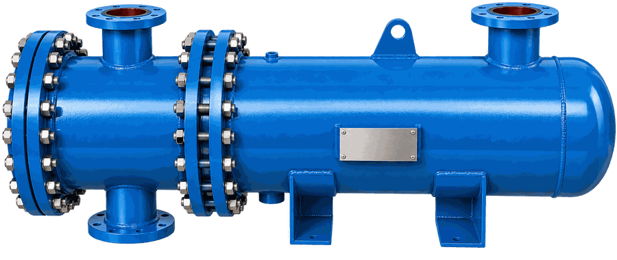 Large flanged IPAC water-cooled aftercooler with lifting lug