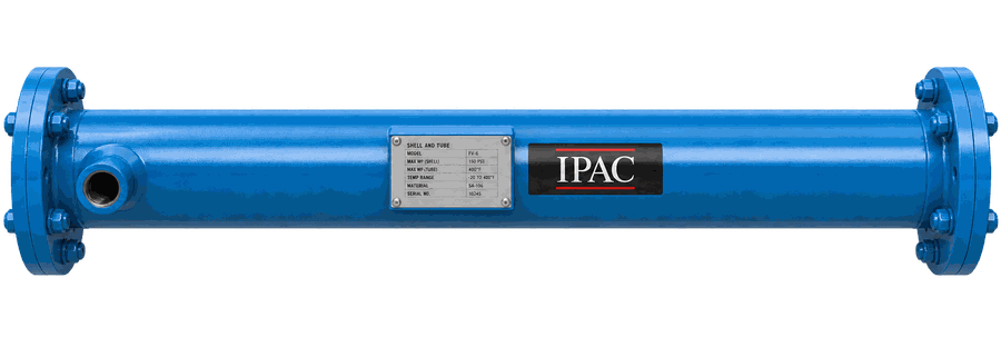 IPAC water-cooled aftercooler with IPAC nameplate, side view
